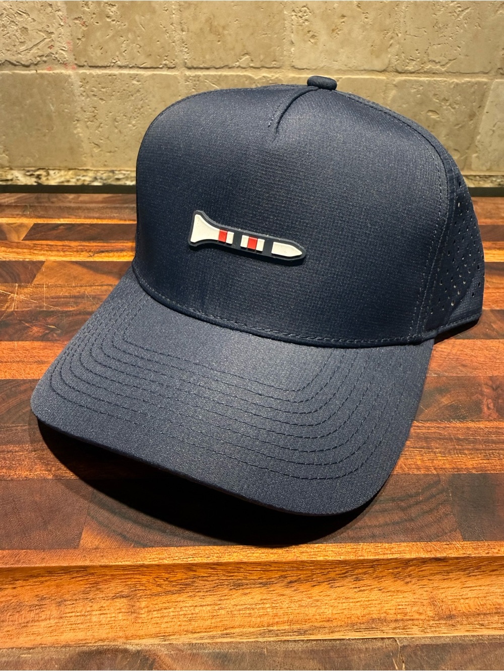 Men's Navy Performance Logo Trucker Cap